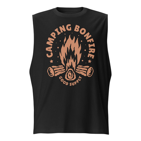 [ID: 365-G324] Camping Bonfire - Firewood Unisex Muscle Shirt