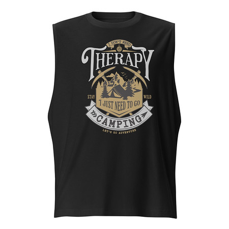 [ID: 365-G325] Camping Emblem Unisex Muscle Shirt