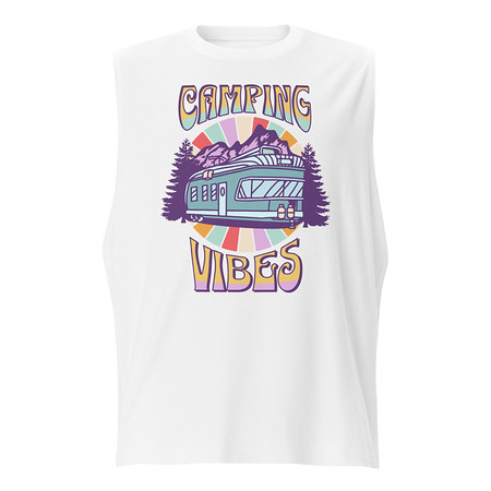 [ID: 365-G327] Camping Vibes Unisex Muscle Shirt