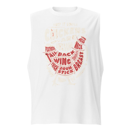 [ID: 365-G365] Chickens Are Awesome - Butcher Cuts Unisex Muscle Shirt