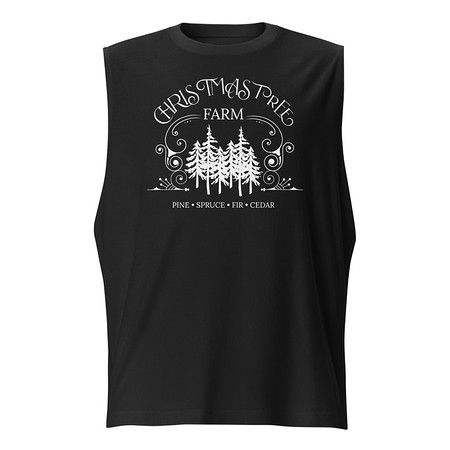 [ID: 365-G377] Christmas Tree Farm Unisex Muscle Shirt