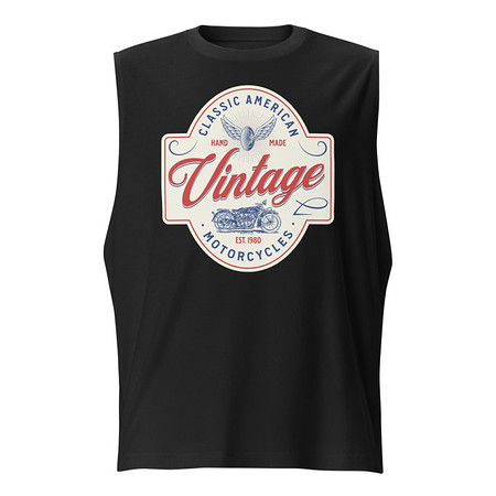 [ID: 365-G379] Classic American Motorcyles - Vintage Unisex Muscle Shirt