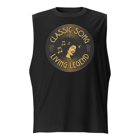 [ID: 365-G385] Classic Song - Music Record Unisex Muscle Shirt