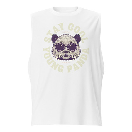 [ID: 365-G416] Cool Panda with Sunglasses -  Unisex Muscle Shirt