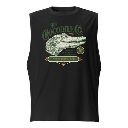 [ID: 365-G439] Crocodile Co. - Wild Animal Unisex Muscle Shirt
