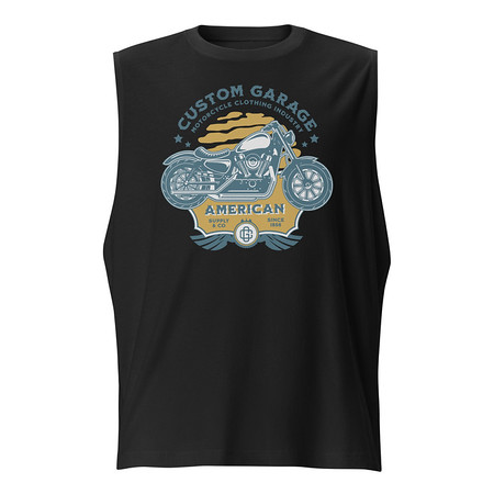 [ID: 365-G443] Custom Garage - Motorcycle Unisex Muscle Shirt