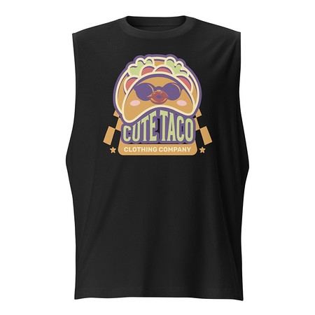 [ID: 365-G454] Cute Taco - Colorful Mexican Tortilla Unisex Muscle Shirt