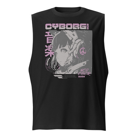 [ID: 365-G459] Cyborg - Y2k Style Unisex Muscle Shirt