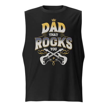 [ID: 365-G460] Dad That Rocks You - Electric Guitar Unisex Muscle Shirt