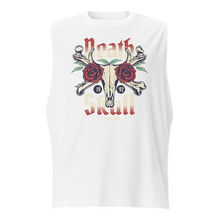 [ID: 365-G482] Death Skull - Flower Unisex Muscle Shirt