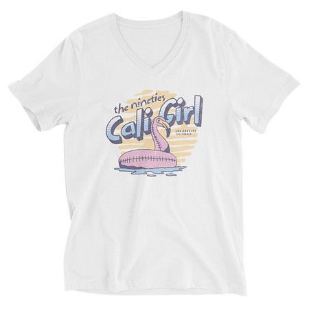 [ID: 223-G13] 90's Cali Girl Unisex V-Neck Tee