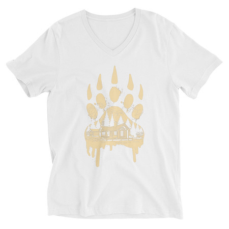 [ID: 223-G14] A Beary Good Home Unisex V-Neck Tee