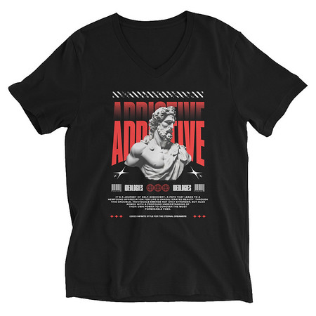 [ID: 223-G22] Addictive Unisex V-Neck Tee