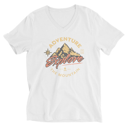 [ID: 223-G30] Adventure Explore The Mountain Unisex V-Neck Tee