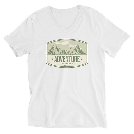 [ID: 223-G32] Adventure Supplies - Mountain Unisex V-Neck Tee
