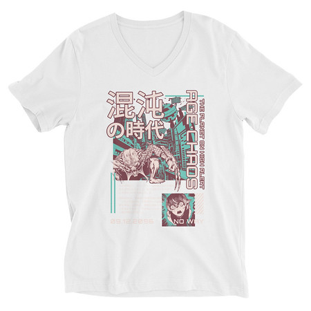 [ID: 223-G34] Age of Chaos - Japanese Anime Unisex V-Neck Tee