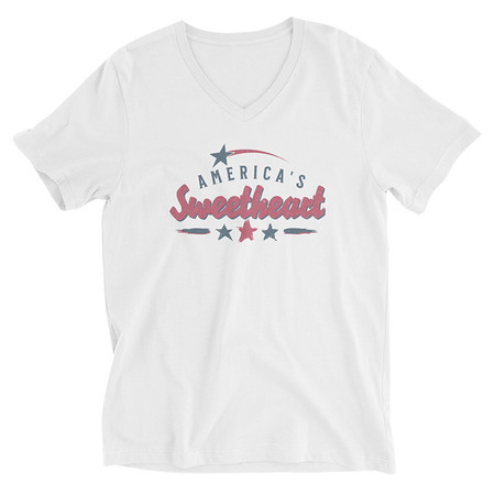 [ID: 223-G62] America's Sweetheart Unisex V-Neck Tee
