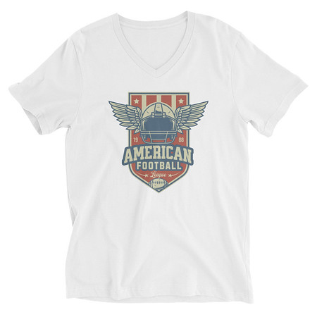 [ID: 223-G70] American Football League - Sports Helmet Unisex V-Neck Tee