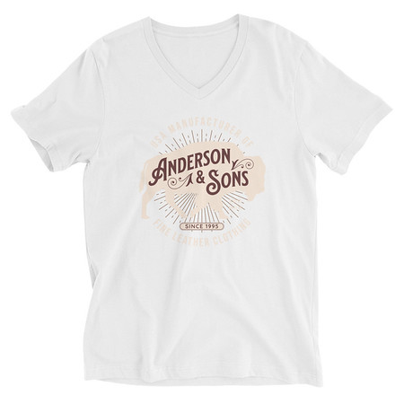 [ID: 223-G80] Anderson & Sons Leather Clothing - Buffalo Unisex V-Neck Tee