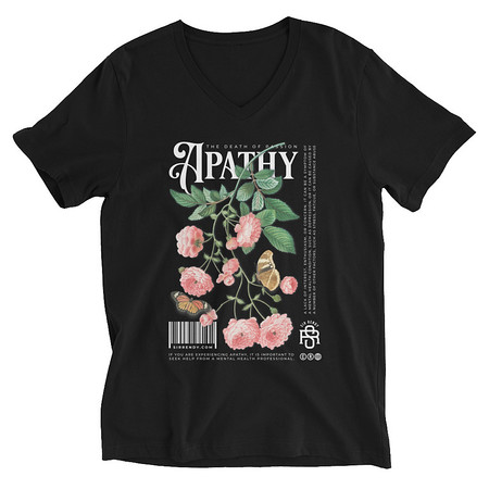 [ID: 223-G95] Apathy Unisex V-Neck Tee