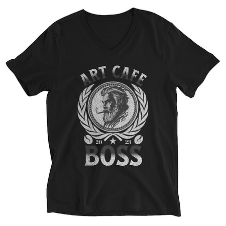 [ID: 223-G101] ART CAFE - BOSS Unisex V-Neck Tee