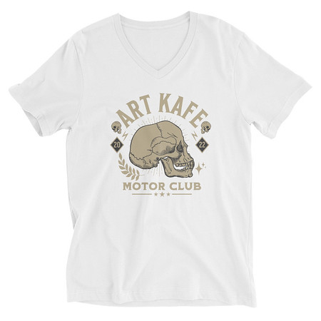 [ID: 223-G103] Art Kafe Motor Club Unisex V-Neck Tee