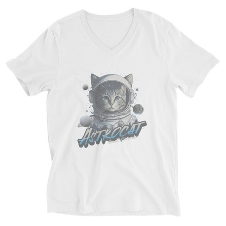 [ID: 223-G109] Astrocat Unisex V-Neck Tee