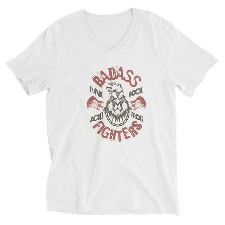 [ID: 223-G130] Badass Fighters Unisex V-Neck Tee