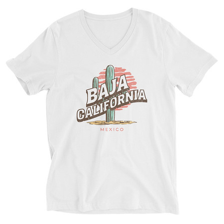 [ID: 223-G132] Baja Cali Mexico Unisex V-Neck Tee