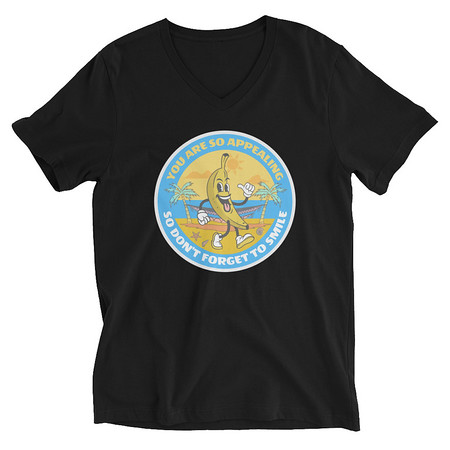 [ID: 223-G135] Banana project _-) Unisex V-Neck Tee