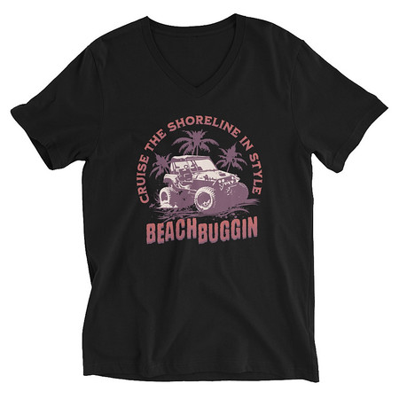[ID: 223-G163] BEACH BUGGIN Unisex V-Neck Tee