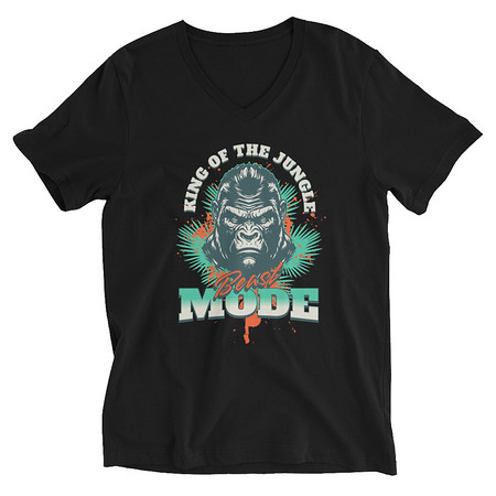 [ID: 223-G171] Beast Mode Unisex V-Neck Tee