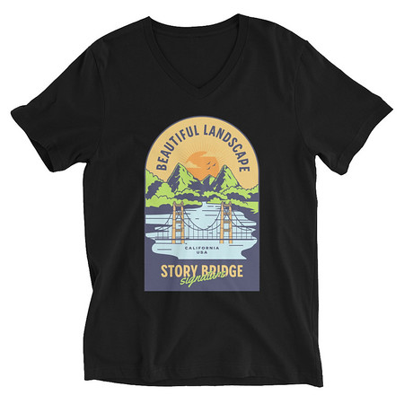[ID: 223-G172] Beautiful Landscape - Outdoor Unisex V-Neck Tee