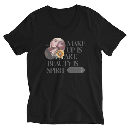 [ID: 223-G174] Beauty is Spirit Unisex V-Neck Tee