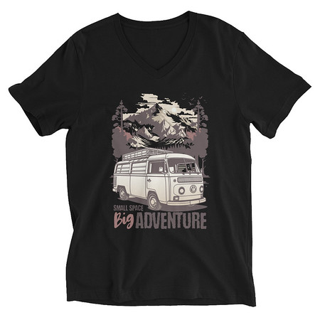 [ID: 223-G200] Big Adventure Unisex V-Neck Tee