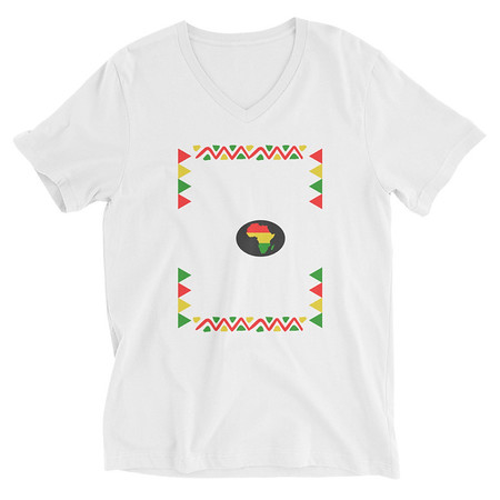 [ID: 223-G220] Black History Month - African American Culture Unisex V-Neck Tee