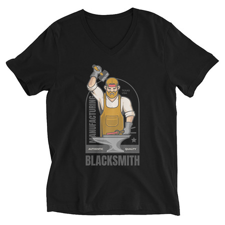 [ID: 223-G232] Blacksmith Workshop - Metalwork Unisex V-Neck Tee