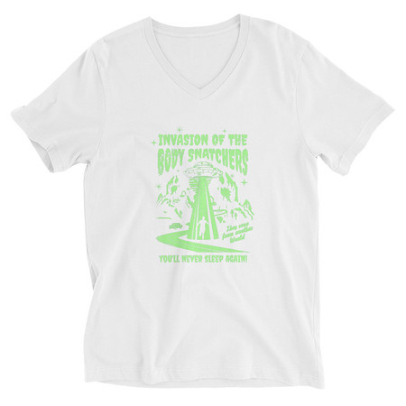 [ID: 223-G247] Body Snatchers - UFO Invasion Unisex V-Neck Tee