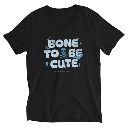 [ID: 223-G250] Bone To Be Cute - Halloween Unisex V-Neck Tee