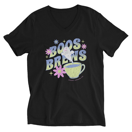 [ID: 223-G254] Boos + Brews - Halloween Unisex V-Neck Tee