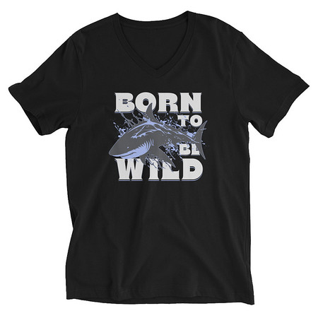 [ID: 223-G264] BORN TO BE WILD Unisex V-Neck Tee