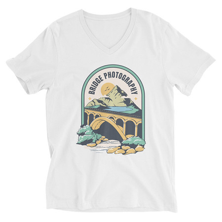 [ID: 223-G285] Bridge Photography - Scenic Unisex V-Neck Tee