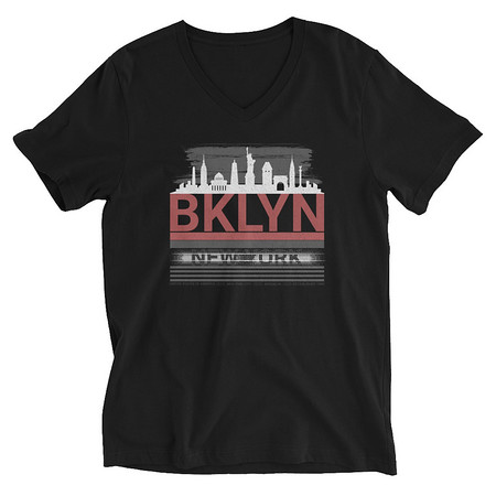 [ID: 223-G289] Brooklyn -New York   Unisex V-Neck Tee