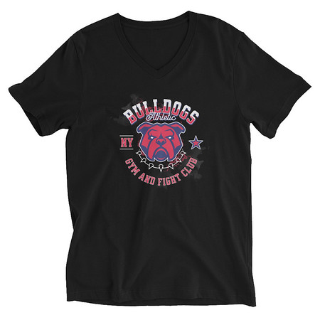 [ID: 223-G295] Bulldogs Athletic - Sports Apparel Unisex V-Neck Tee