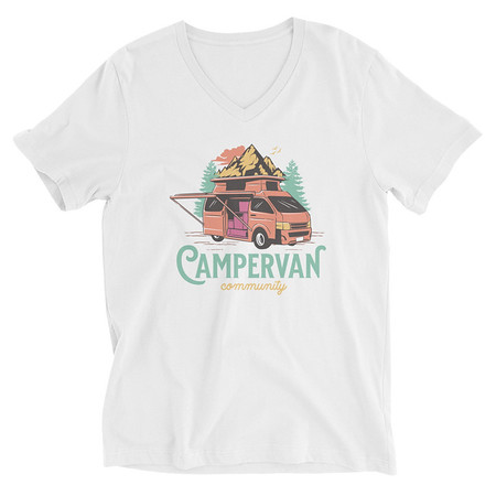 [ID: 223-G322] Campervan Community - Outdoor Adventure Unisex V-Neck Tee