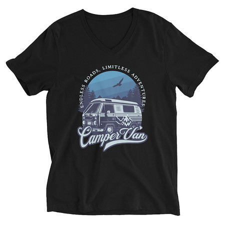 [ID: 223-G323] Campervan Unisex V-Neck Tee