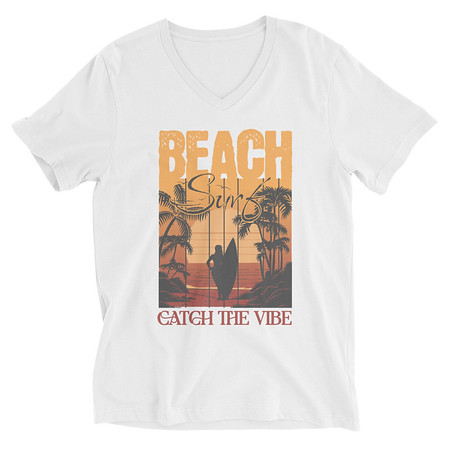 [ID: 223-G342] Catch the Vibe Unisex V-Neck Tee