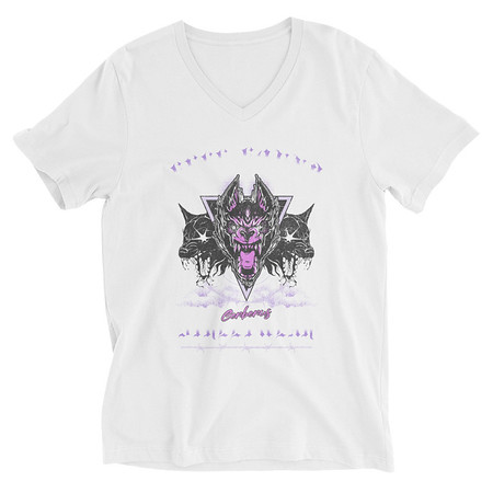 [ID: 223-G354] Cerberus Hell Hound Streetwear - Dark Aesthetic Unisex V-Neck Tee