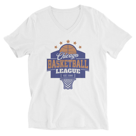 [ID: 223-G363] Chicago Basketball League - Athlectic Sports Unisex V-Neck Tee
