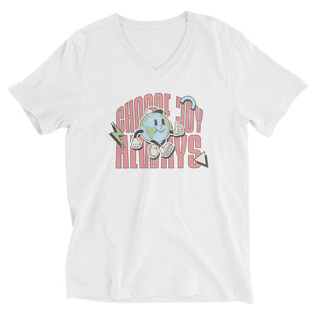 [ID: 223-G372] Choose Joy Always Unisex V-Neck Tee
